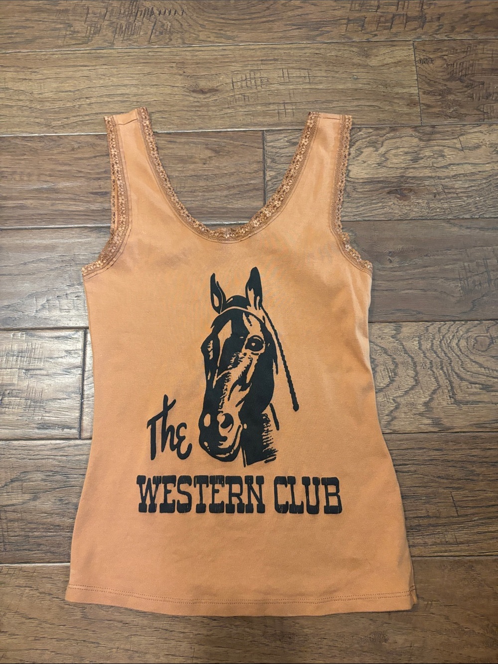 Bandit Brand The Western Club Horse Graphic Tank Top - Tan